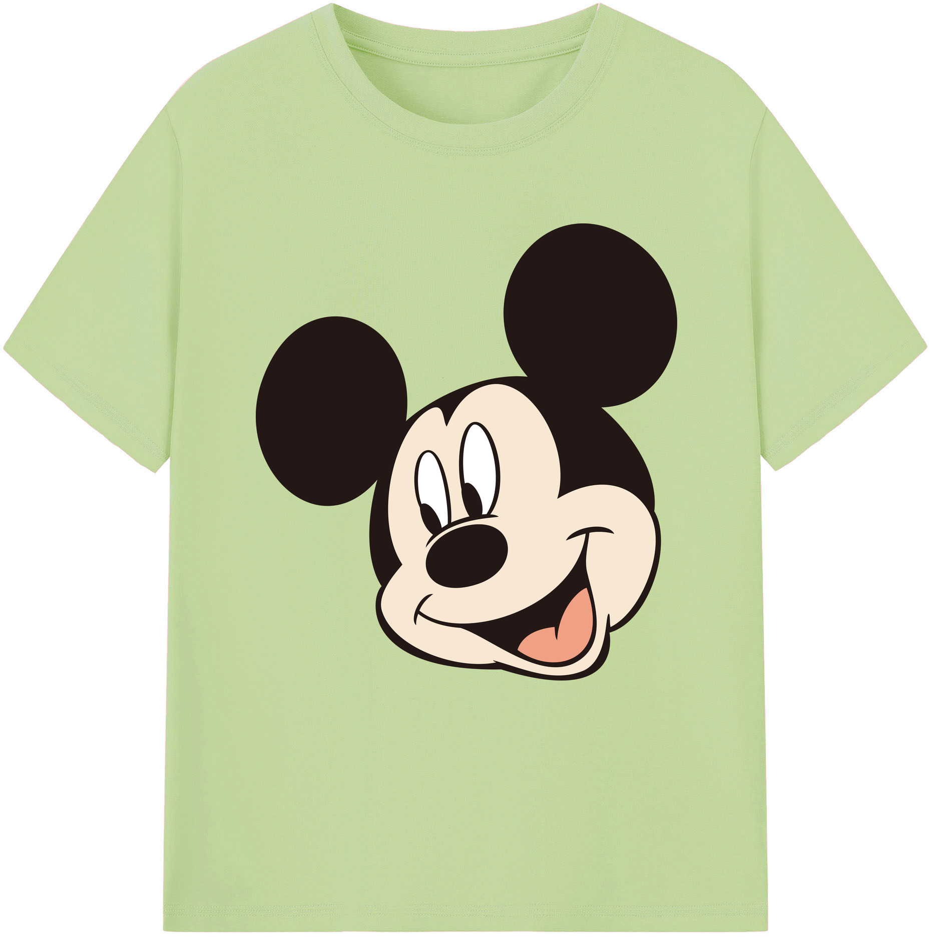 （画像用） ミッキーマウス Mickey Mouse 綿100％半袖Tシャツ（フロントプリント）